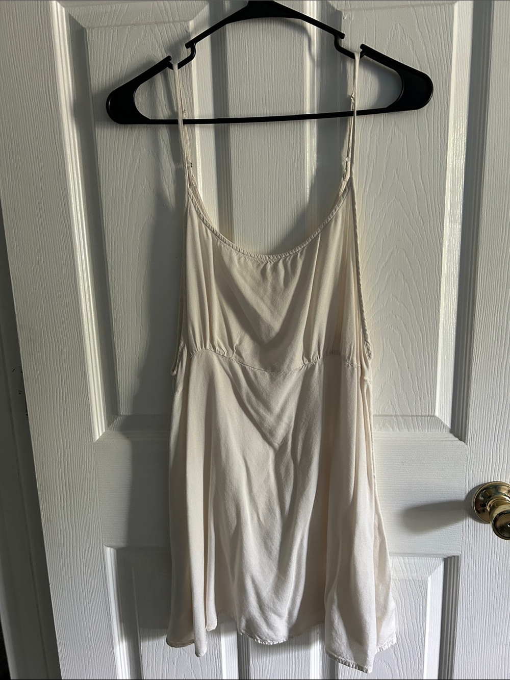 Free People Cream Long Length Adjustable Strap Camisole